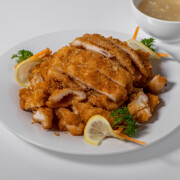 柠檬鸡 Deep Fried Chicken with Lemon Sauce